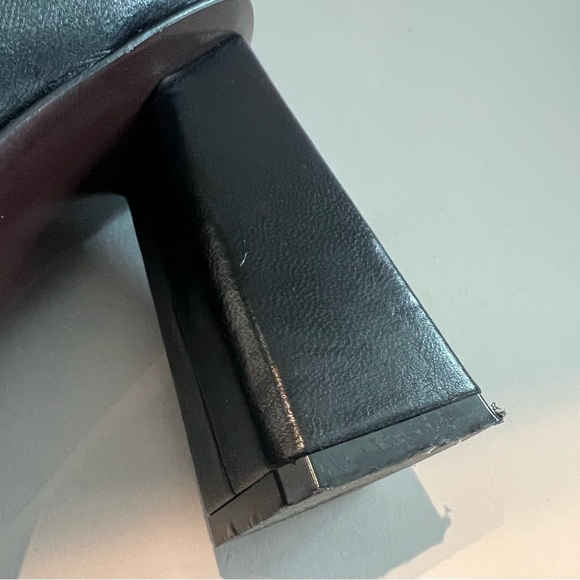 Black leather heeled boots, size 36.5 - Picture 6 of 10